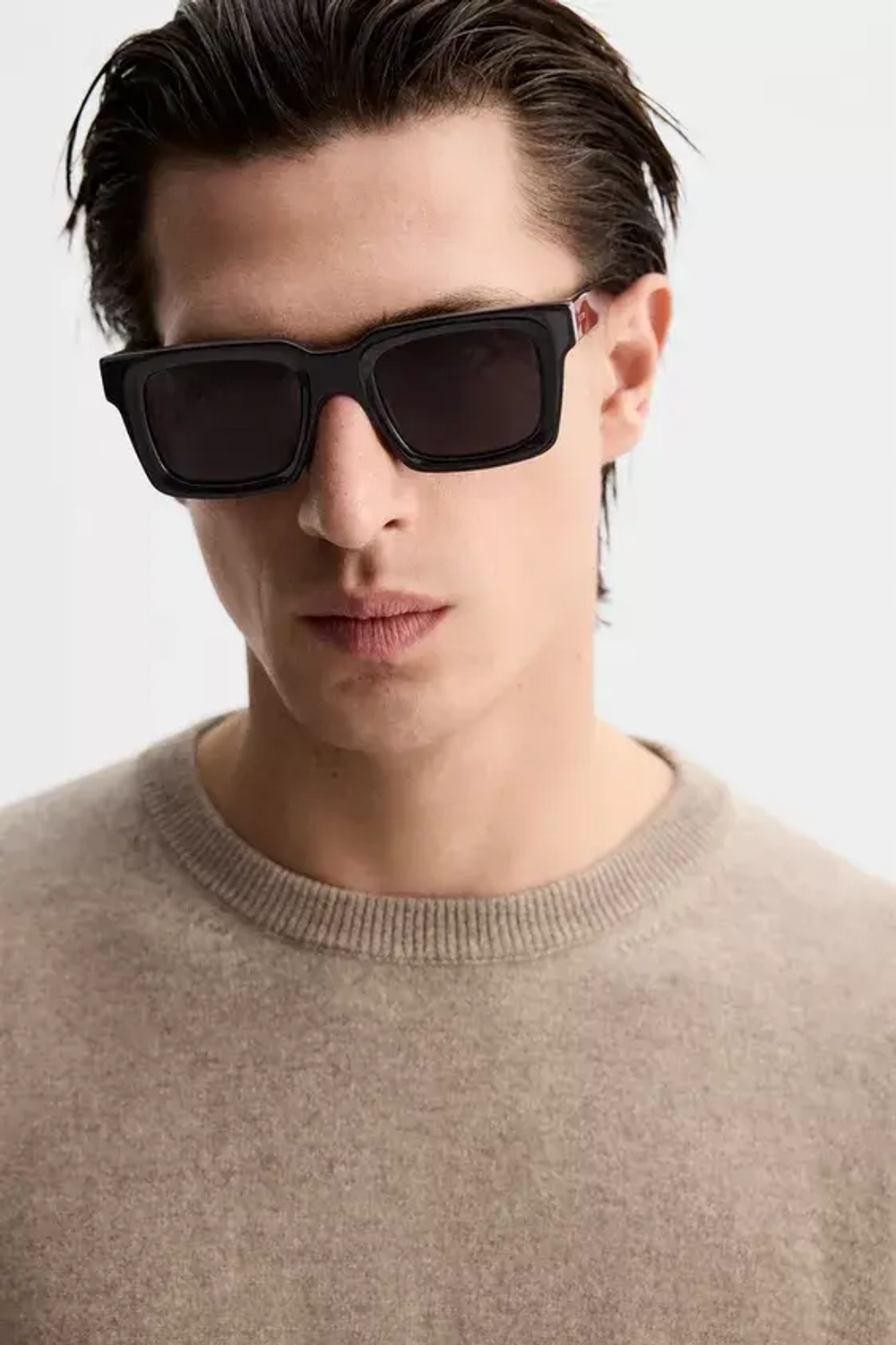 ZARA СВИТЕР ИЗ 100% КАШЕМИРА, БЕЖЕВЫЙ С МЕЛАНЖЕВЫМ ЭФФЕКТОМ