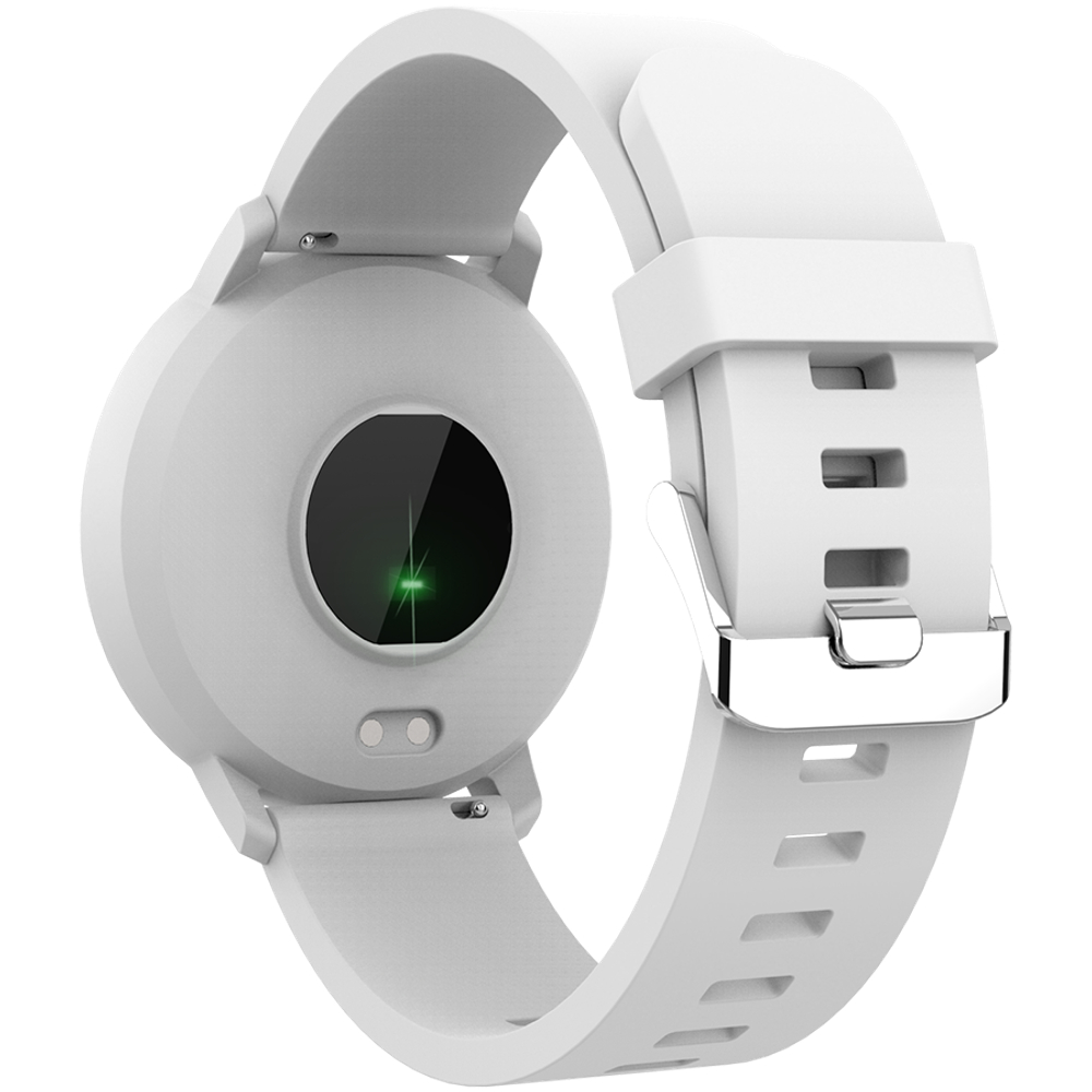 CANYON Lollypop SW-63, Smart watch, 1.3inches IPS full touch screen, Round watch, IP68 waterproof, multi-sport mode, BT5.0, compatibility with iOS and android, Silver white, Host: 25.2*42.5*10.7mm, Strap: 20*250mm, 45g