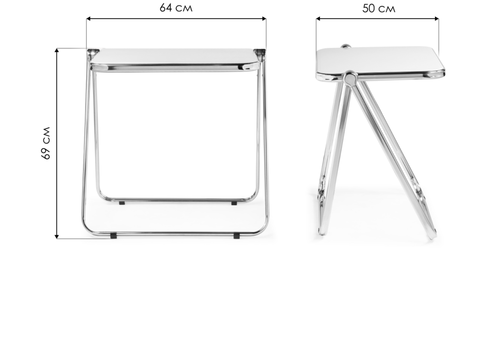 Стол складной Arlon 64x50x69 white