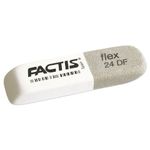 Ластик большой FACTIS Flex 24 DF (Испания), 74х20х10 мм, бело-серый, прямоугольный, CCF24DF