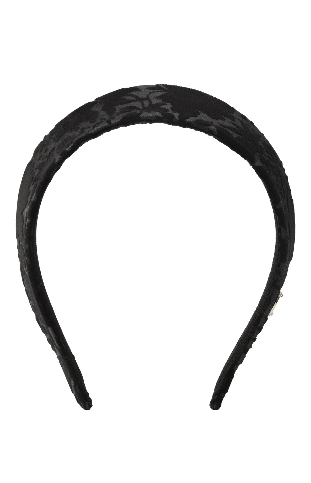 Кокошник из черного жаккарда с узором