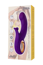 Фиолетовый вибратор Julli с функций Up&Down - 20,5 см.