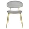 Стул Elle серый с золотыми ножками