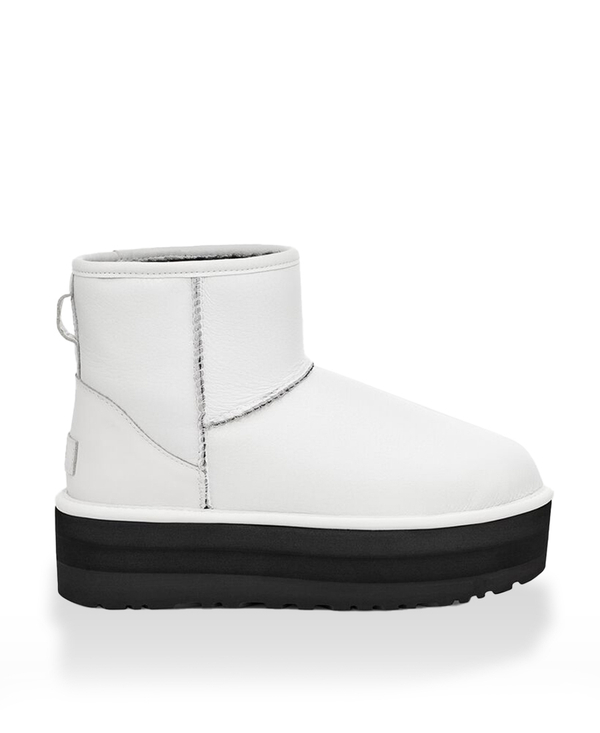 CLASSIC MINI PLATFORM LEATHER-white