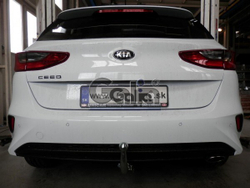 Фаркоп оцинкованный Galia K044C для Kia Ceed хетчбек 5 дверей, только бензин (не дизель) 2018-(паспорт и сертификат в комплекте)(без электрики)
