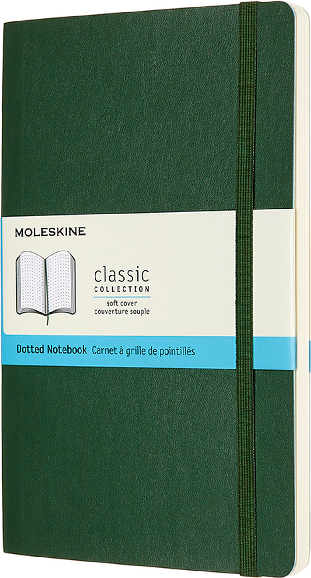 Блокнот Moleskine, Classic L y, A5, в точку, зелёный