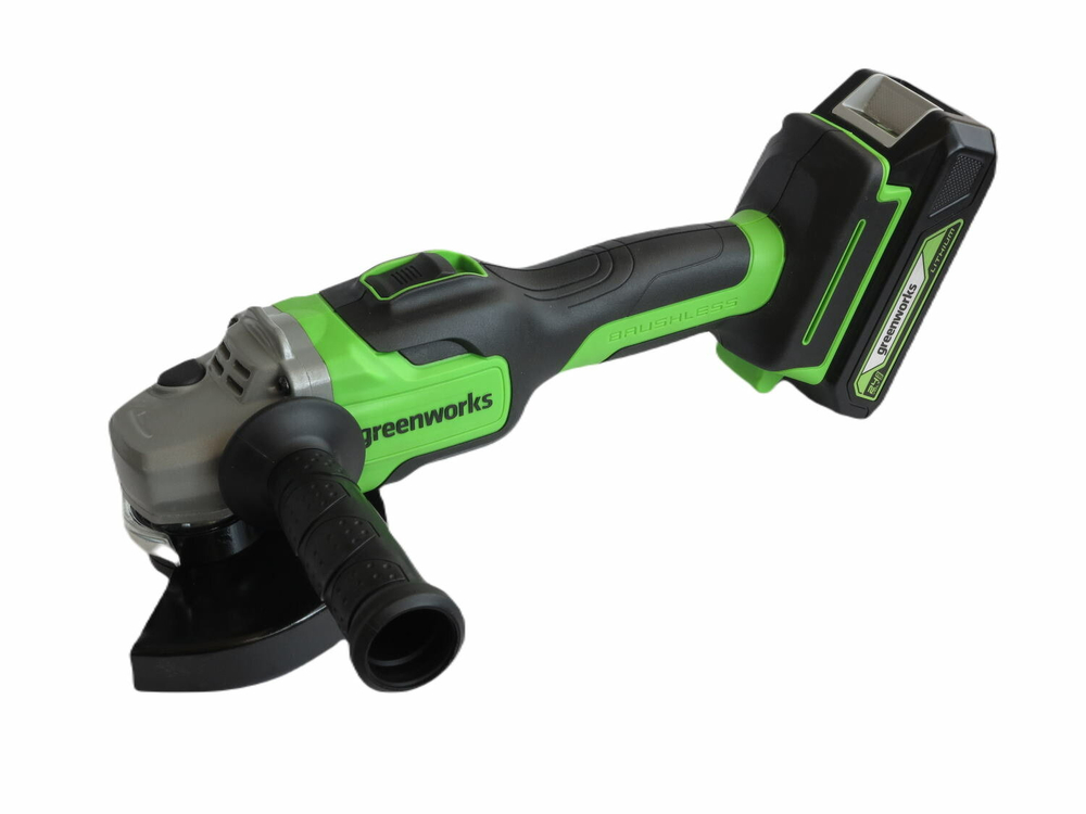 УШМ GREENWORKS GD24AGK2 в компл. с АКБ 2Ач. и ЗУ (3200207UA)