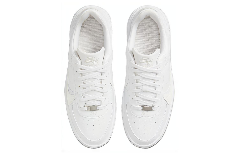 Кроссовки Nike Air Force 1 Plt.Af.Orm "Triple White" (Женская размерная сетка)