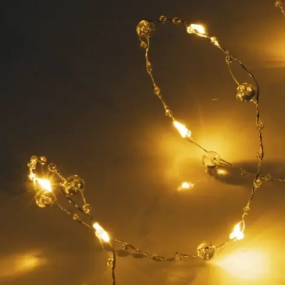 Гирлянда для дома НИТЬ «Льдинка» 5 м 50 ламп LED, 8 реж,IP-20, Теплый белый