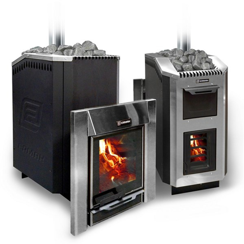 Дровяная печь для бани ЕРМАК 36 ЛЮКС (Чугун)