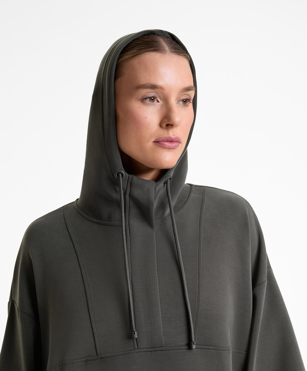 Oysho Толстовка оверсайз с модалом, темно-серый свинец