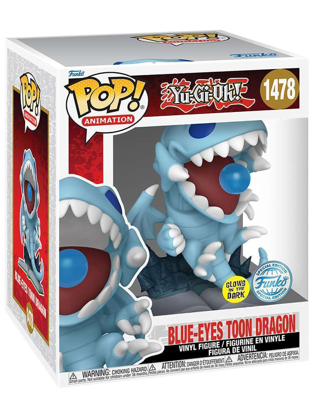 Фигурка Funko POP! Animation Yu-Gi-Oh! Blue-Eyes Toon Dragon Attack 6" (GW) (Exc) (1478) 74713