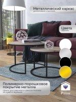 Комплект журнальных столов Акцент - ЧД - МДФ в ПВХ