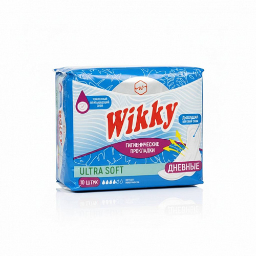 Прокладки гигиен дневные Wikky ультра  софт 10шт