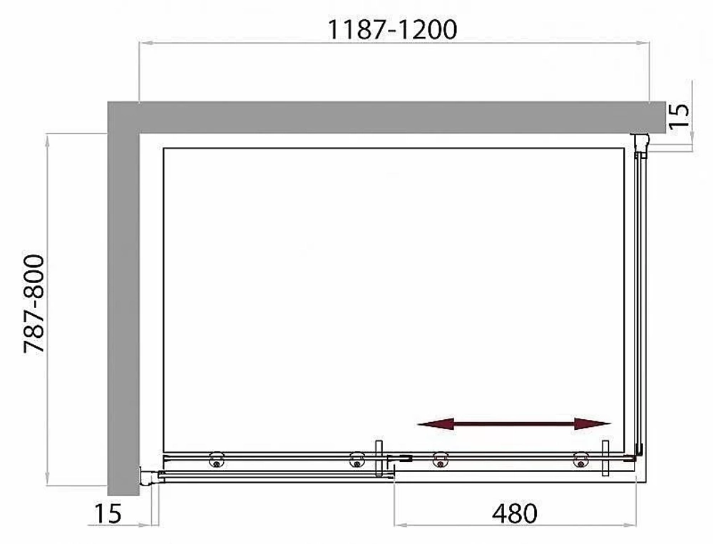 Душевой уголок BelBagno UNO-AH-1-120/80-P-Cr 120x80 стекло текстурное/профиль хром