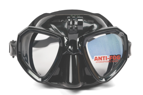 Маска Salvimar TRINITY с креплением для камеры, черн./черн. АНТИФОГ