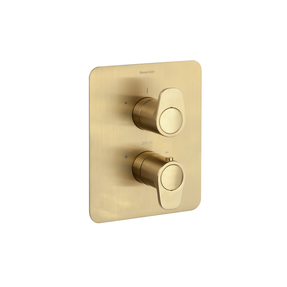 Встраиваемый термостатический смеситель для душа на 1 выход ALEXIA 362411SOC золото