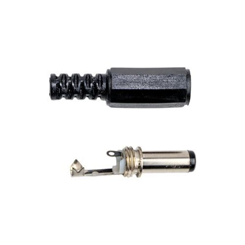 Разъем штекер DC5.5 x 2.5 черный