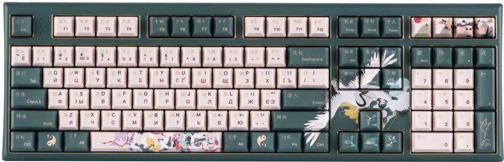 Клавиатура VARMILO VBM108 Lure Crane Cherry MX Brown A03A037D3A0A17A031 зеленый