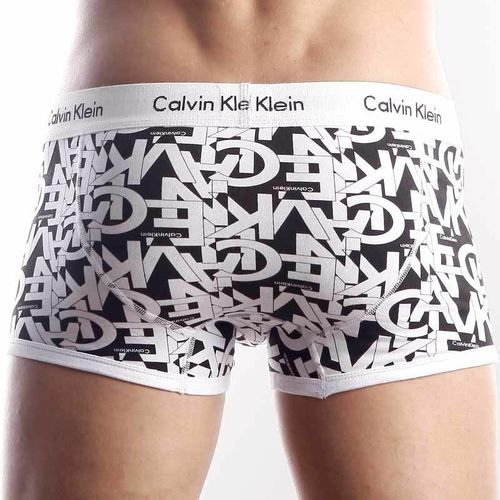 Мужские трусы хипсы Calvin Klein 365 print  CK Black Letters