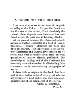 Klondike. A Manual For Goldseekers | Bramble Charles A