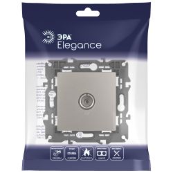 Розетка ЭРА Elegance 14-3101-16 TV одиночная, титан