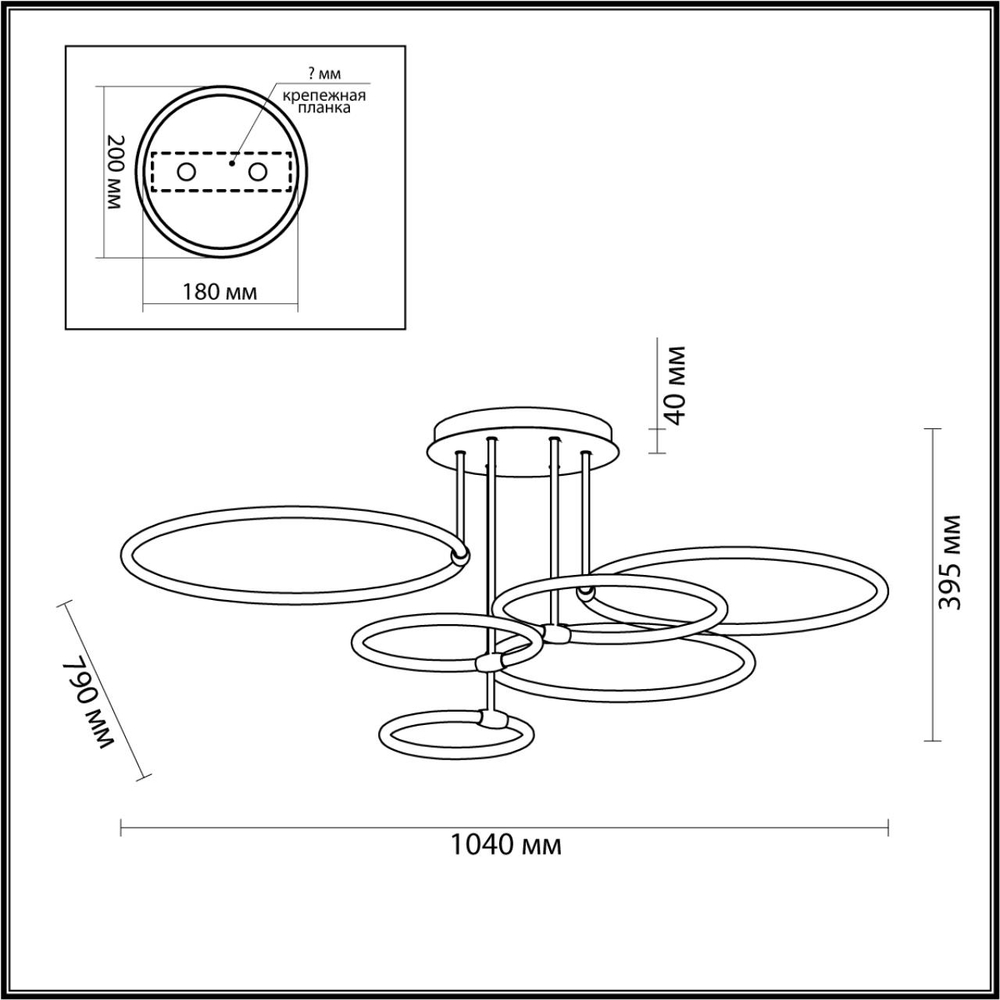 5282/99CL LN Люстра LED 156Вт 3000-6000К 220В IP20 LEDIO