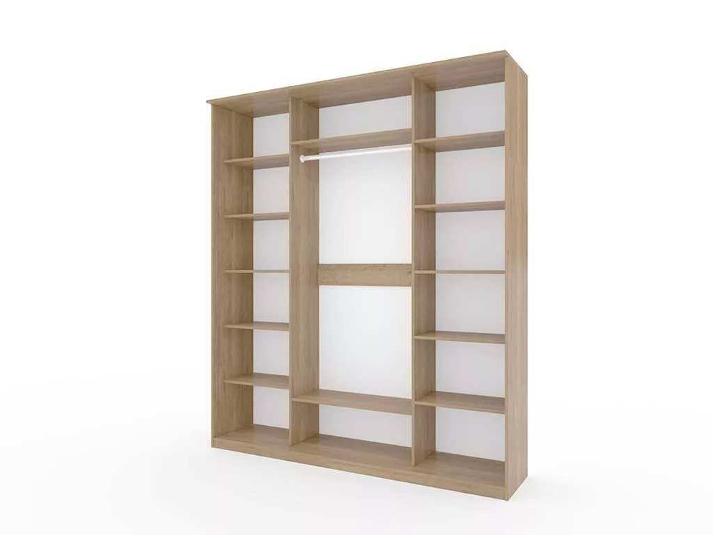 Шкаф купе Модерн 2076х600 3-х дверный 3-х секционный фотопечать №3 ясень