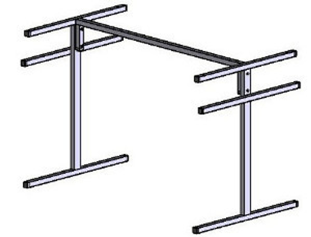 Стол для столовой 4-х местный с направляющими для подвешивания скамеек