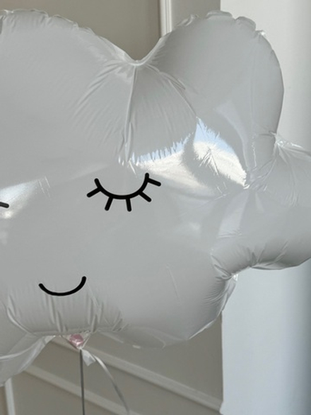 Шар-облако белый фольгированный