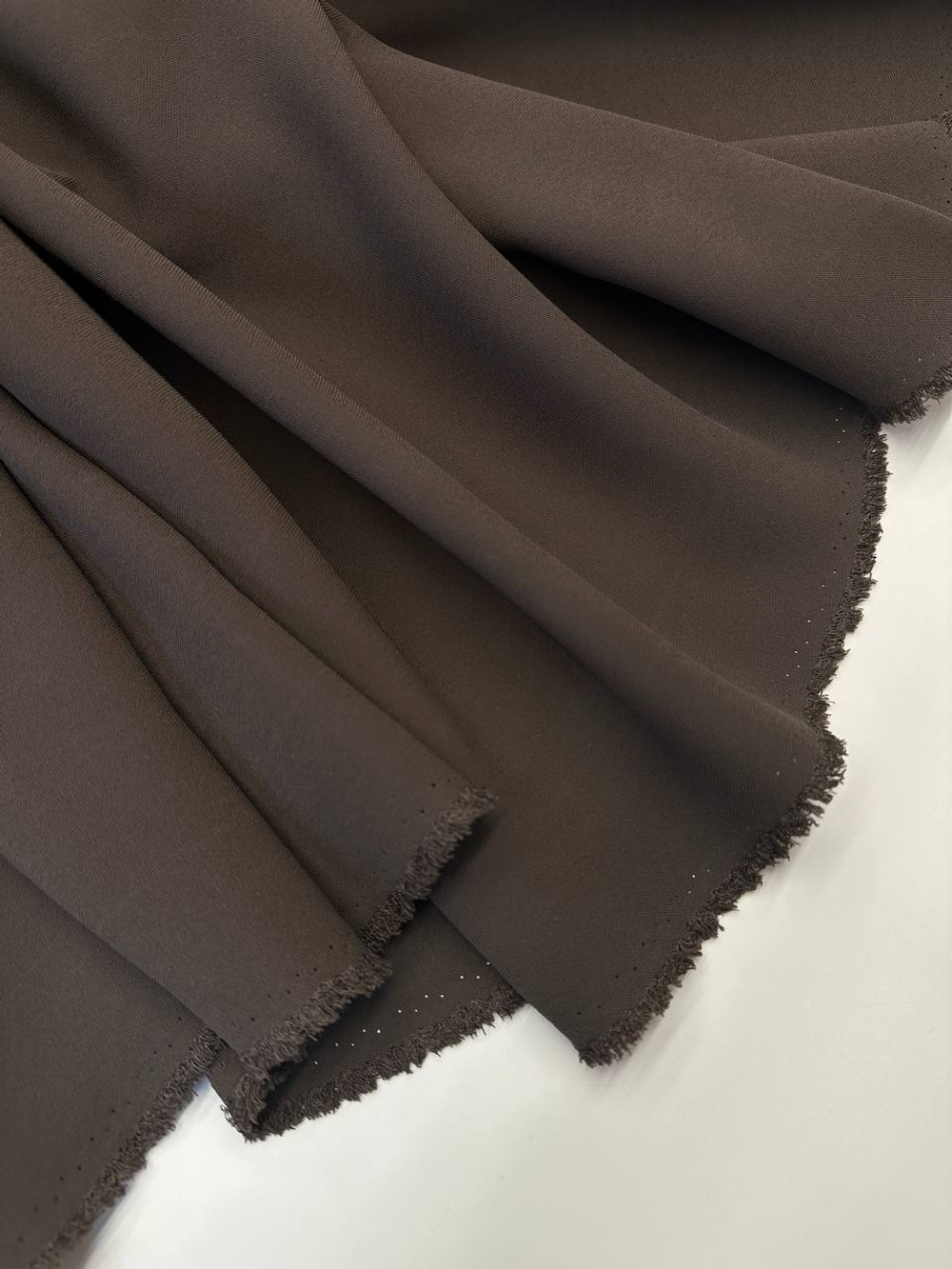 Шелк костюмно-плательный Brunello Cucinelli шоколадный