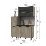 Кухня с пеналом 1.4 Эдинбург