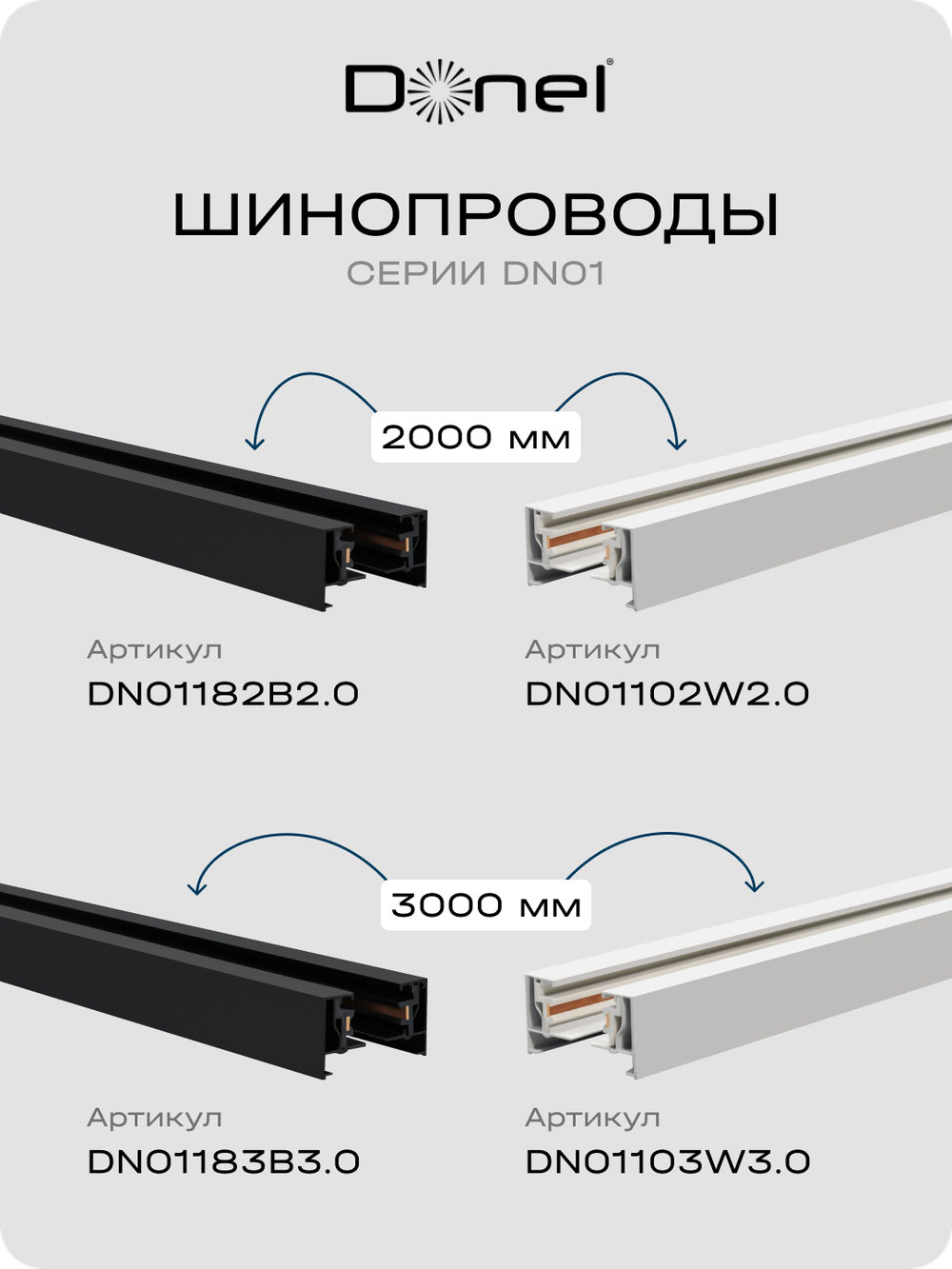 Светильник трековый, 15Вт, D65хH130мм, 1200Лм, 36°, 4000К, IP20, Ra&gt;80, белый