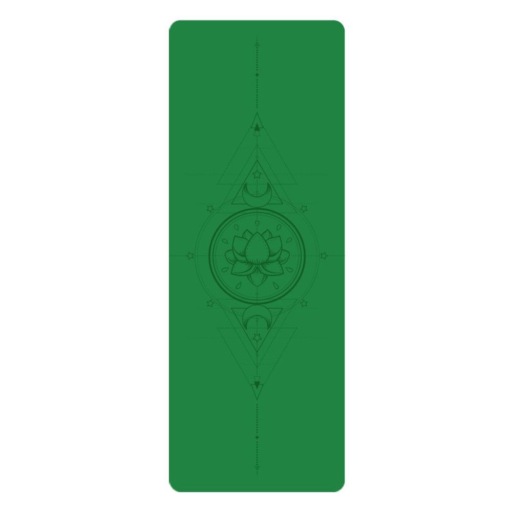 Каучуковый коврик для йоги Geometry Green 185*68*0,5 см нескользящий