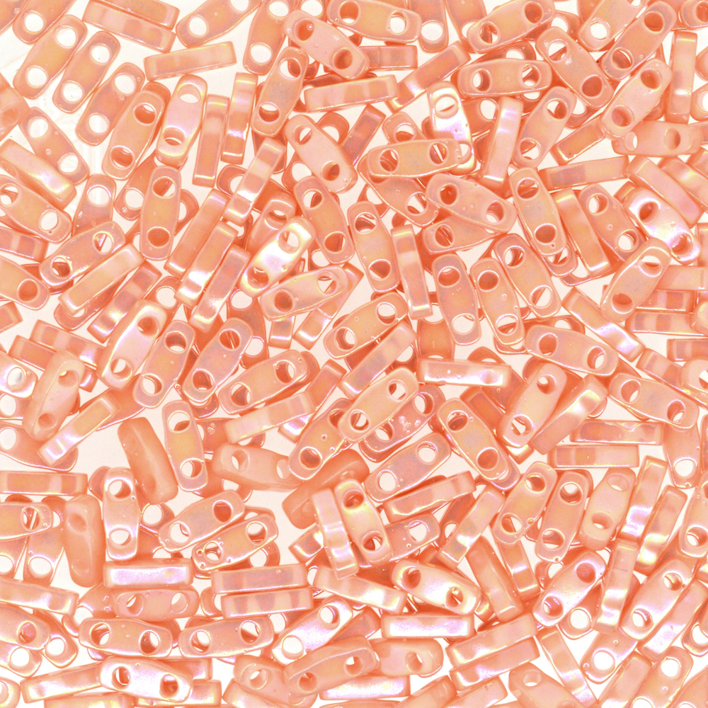 Miyuki Quarter Tila Beads Opaque Salmon Luster QTL0596