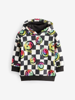 Толстовка с капюшоном для мальчика Next B72-462, Черный, Белый