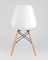Eames Style DSW белый пластик, стальной каркас, натуральный массив бука