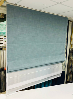 Римская штора День-Ночь из тканей Megara 5505 col. 19 и Arya Doss v-02