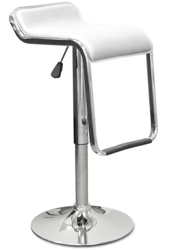 Стул барный  Rio БЕЛЫЙ /ХРОМ