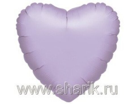 А Б/РИС СЕРДЦЕ 18" Пастель Сиреневый