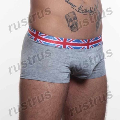 Мужские трусы хипсы серые DEEP JOY Английский флаг