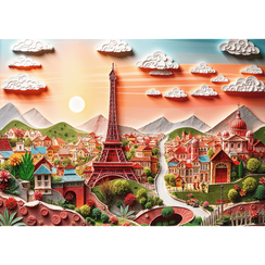 Pazl / Пазлы / Puzzles - "1000 40th anniversary Trefl" -  Paris