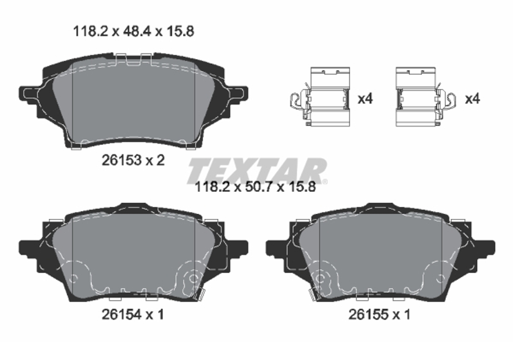 TEXTAR - 2615301-TET - Brake Pad Set, disc brake