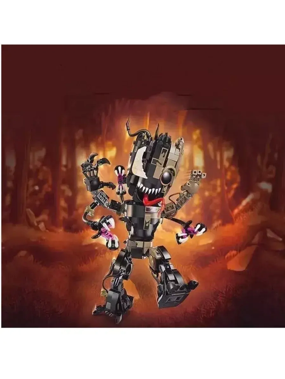 Конструктор Groot Веномизированный Грут 630 деталей 67008