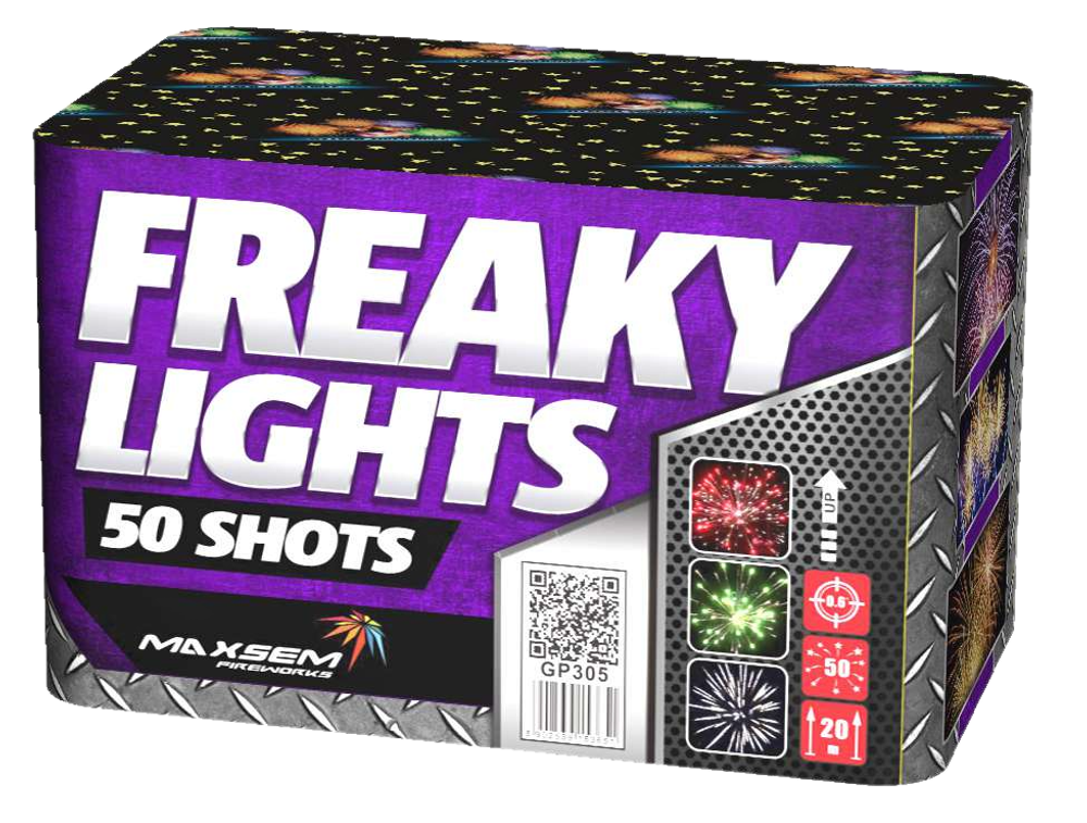 Салют FREAKY LIGHTS 50 залпов 0.6 калибр GP305 Maxsem