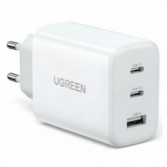Сетевое зарядное устройство Ugreen CD275 USB-A+2*USB-C 65W (90496) белый