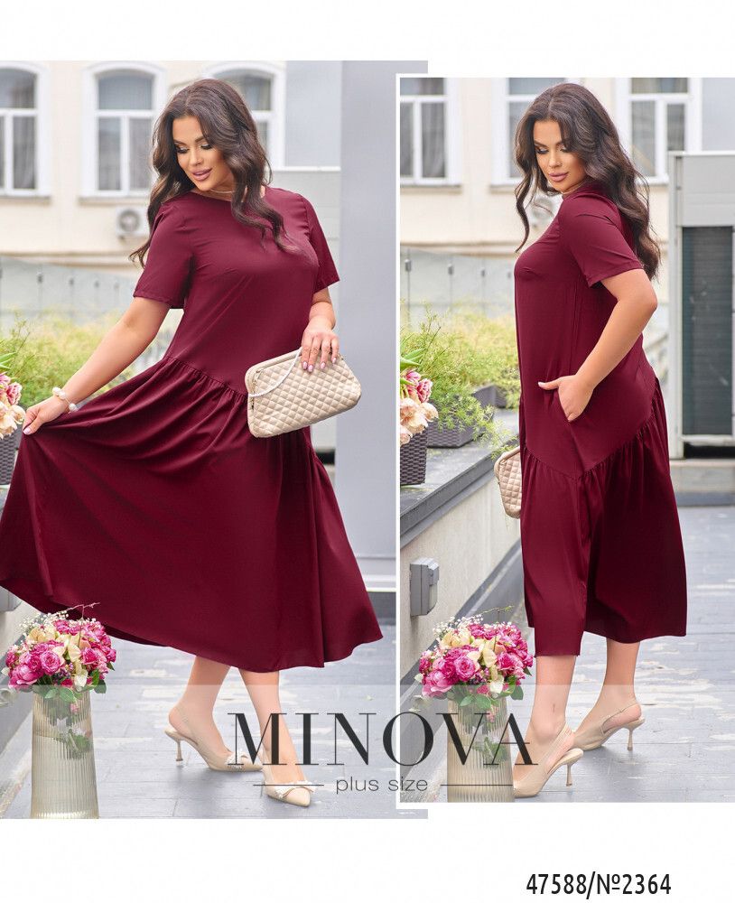 Платье 2364-бордо Minova Платье 2364-бордо Minova