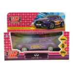 Модель ин. мет. "Infiniti QX30" для девочек 12см, двери, багаж, фиол.коробка QX30-12GRL-PUR (Технопарк)