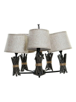 Потолочный светильник DKD Home Decor полиэстер Металл (55 x 55 x 100 cm)