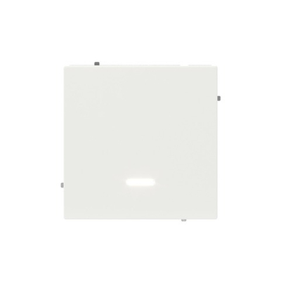 Переключатель одноклавишный с подсветкой, KANT, белая магнолия